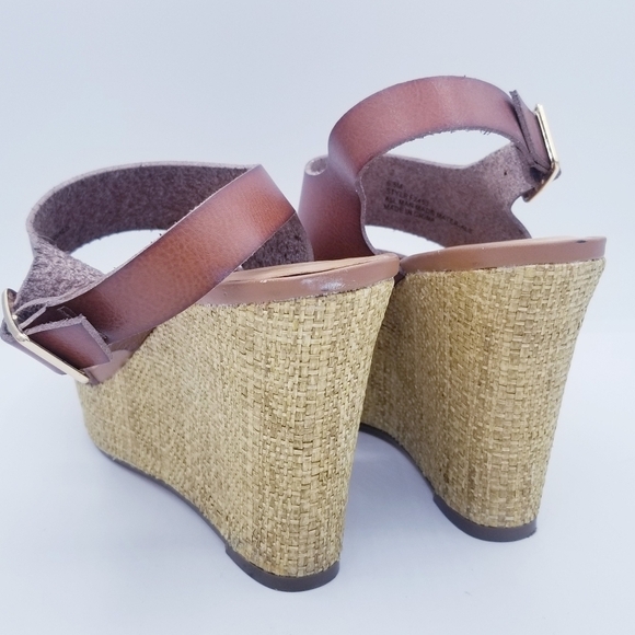 J. Crew Brown Slingback Wedges, size 6.5 - Picture 12 of 15